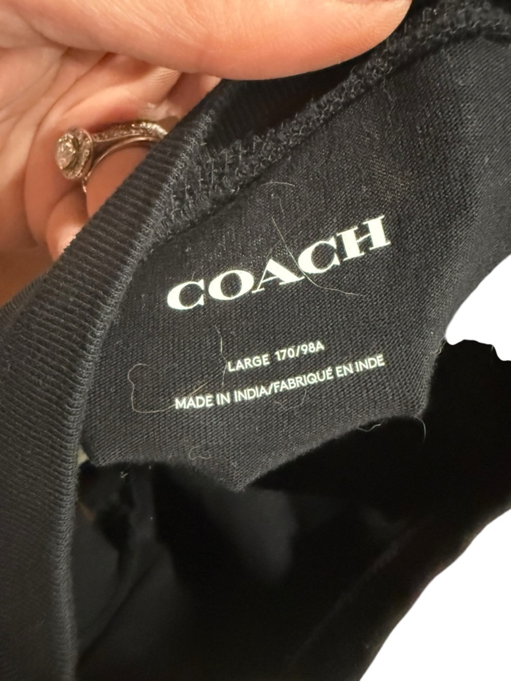 🔻Coach Black Logo T-Shirt Size Large Cotton Short Sleeve Tee - Picture 4 of 7